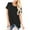 Black, variant on gakvbuo Fall Sweaters for Women Plus Size Tops Fall 2022 Women Casual O-Neck T-Shirt Loose Short Sleeve Tops Solid Blouse