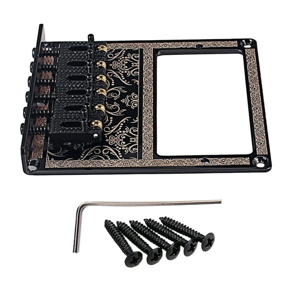 Puente de guitarra eléctrica Sunnimix Humbuckers Mount Hole Roller Saddle 6 cuerdas 2x89x11mm