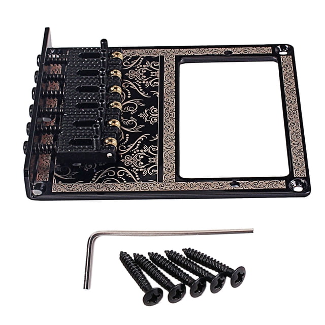 Puente de guitarra eléctrica Sunnimix Humbuckers Mount Hole Roller Saddle 6 cuerdas 2x89x11mm