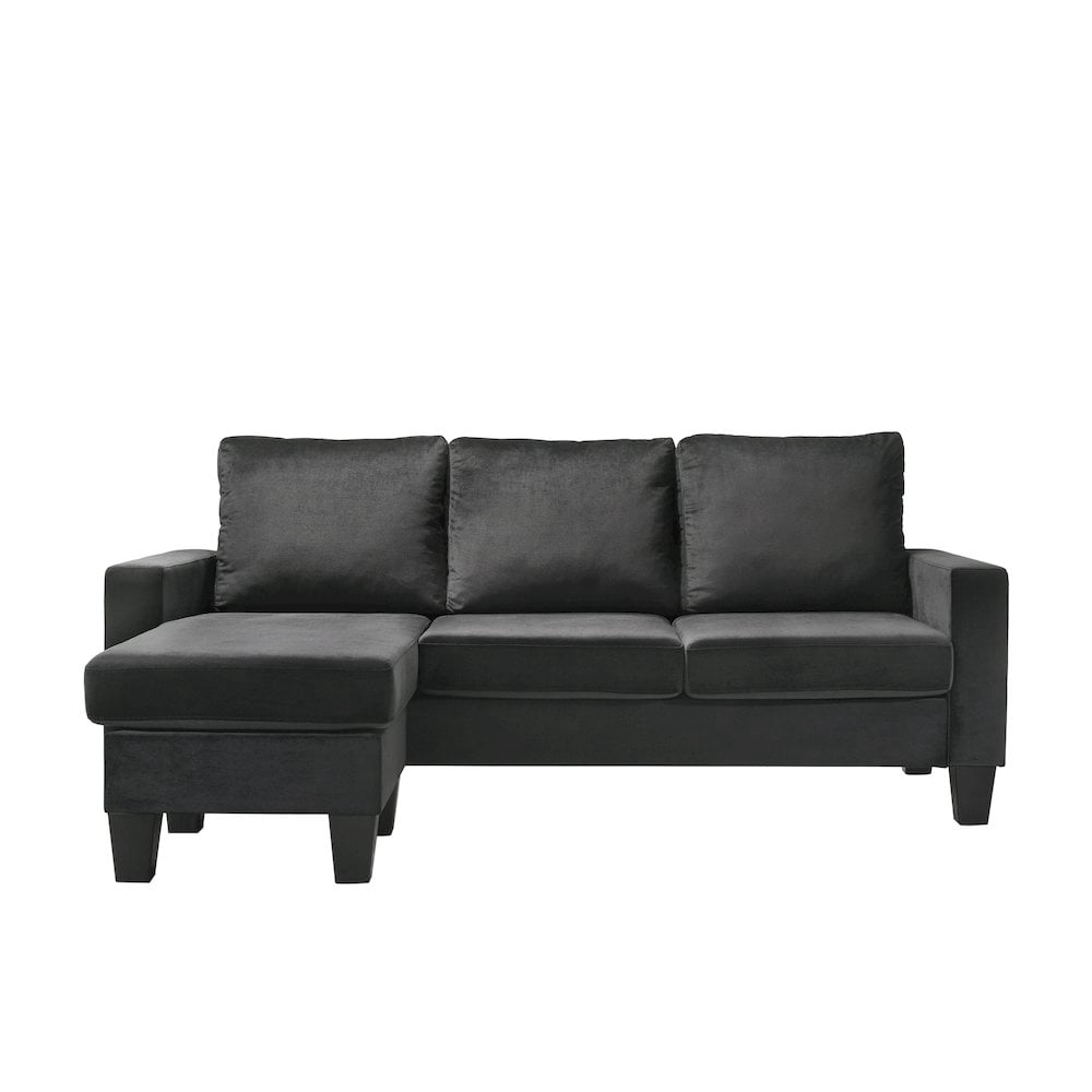 Glory Furniture Jessica Sofa Chaise in Black Color