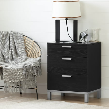 Flexible Nightstand with Charging Station and Drawers, Multiple