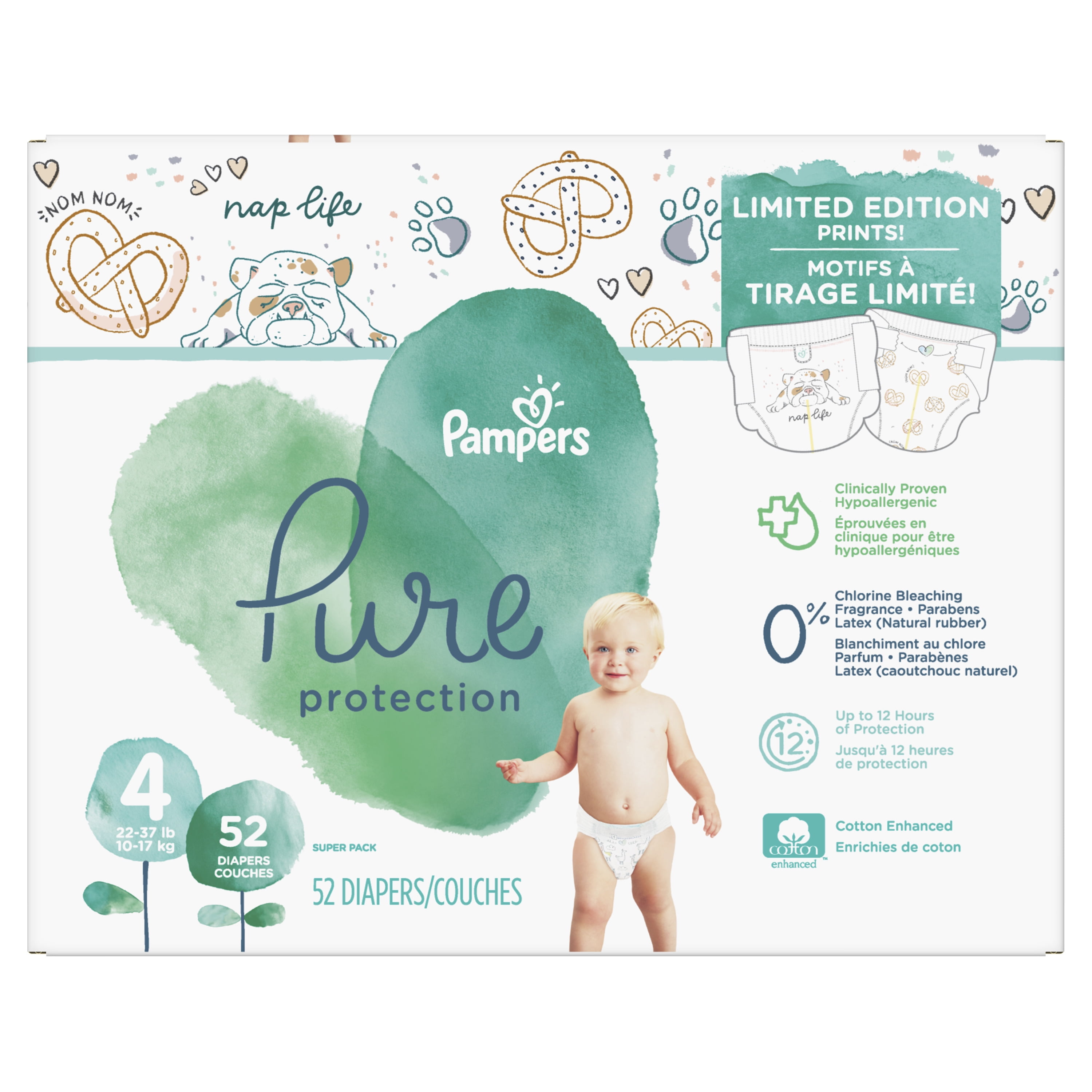 pure diapers size 4