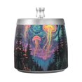 thumbnail image 7 of Yayeee Ashtray with Lid for Cigarette Smokeless Stainless Steel Home Ash Holder, Psychedelic Jellyfish, 7 of 7