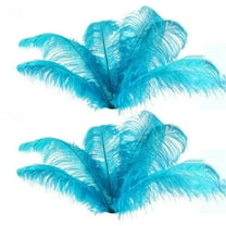 20 Pcs Natural Ostrich Feathers Wedding Decoration Lake Blue 20-25cm