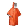 thumbnail image 1 of Abbracc 2 Pcs Poncho de Pluie d'Urgence pour Adultes Cape de Pluie Manteau de Pluie Film en Aluminium Réutilisable Orange, 1 of 9