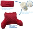 thumbnail image 3 of Home Soft Things DO-IT-YOURSELF Velvet Quilted Bedrest Pillow - Tango Red - 20" x 18" x 17", 3 of 8