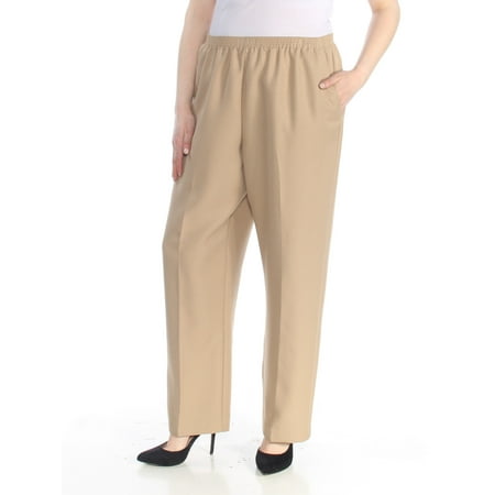 ALFRED DUNNER Womens Beige Straight leg Wear To Work Pants  Size: