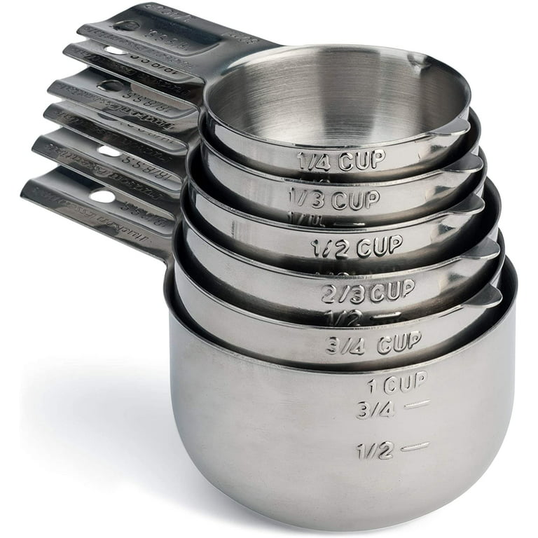 Stainless Stacking Measuring Cups From Hong Kong 1 Cup, 1/2 Cup, 1