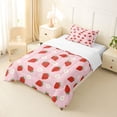 thumbnail image 2 of Erosebridal Kawaii Strawberry Twin Comforter Sets for Kids Girls, Daisy Flower Bedding Set, 1 Comforter and 1 Pillowcase, 2 of 6