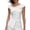 White03, variant on Womens Tops Solid Off Shoulder Wrap V Neck Blouse, Cap Short Sleeve Asymmetric Hem Fitted Top, Elegant Cross Front Shirt Short Sleeve Shirts for Women