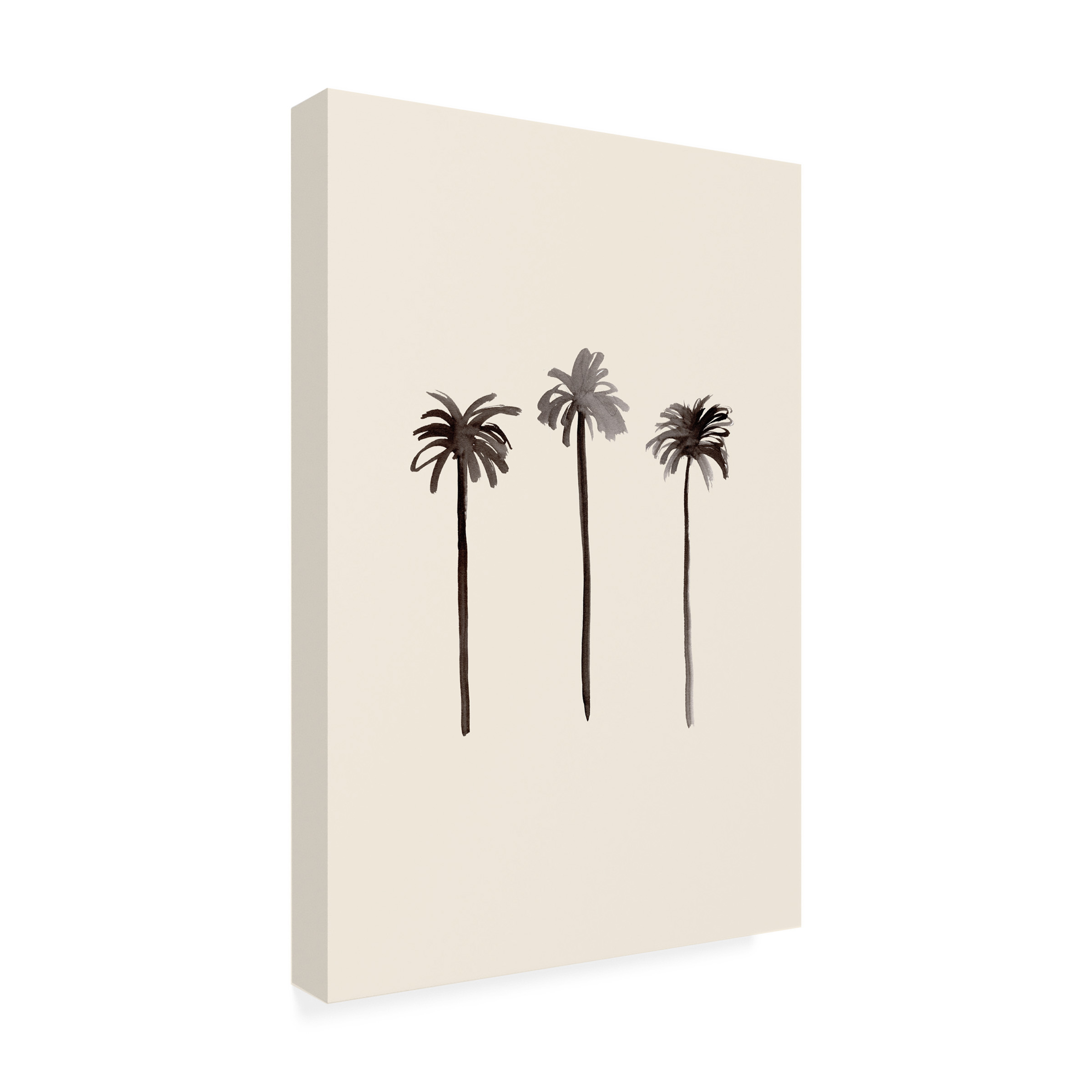 Canvas Wall Art - Pictufy Studio 'Palm Trees Ink' Wall Art for Living Room, Bedroom, or Office DÃ©cor by Trademark Fine Art - 12 x 19 Inches