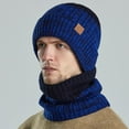thumbnail image 3 of SWSMCLT Detachable Comfy Hat 2Pcs Beanie Hat Scarf Set for Men and Women Infinity Scarf Classic Royal Blue One Size, 3 of 4