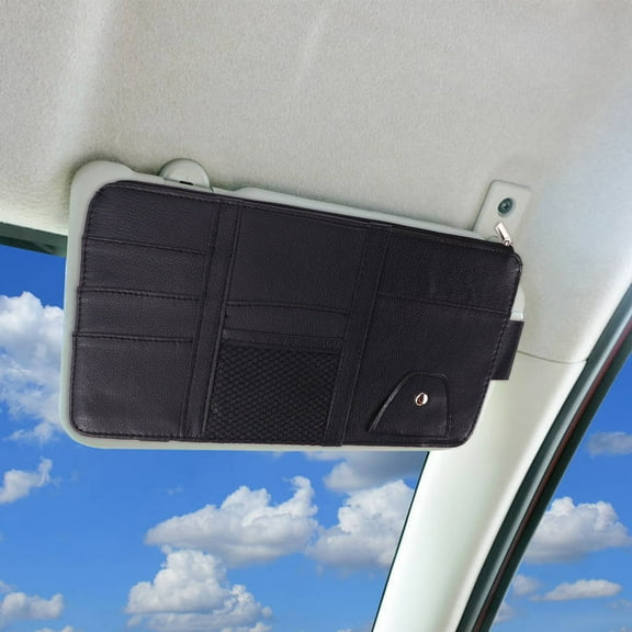 Mobutofu Visor Organizer for Trucks Black Rectangular 1Pcs 11.4x6.1in
