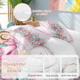 thumbnail image 2 of 3 Piece Summer Starfish Pink Duvet Cover Set Twin Size, Microfiber Comforter/Quilt Cover with Corner Ties and 2 Pillowcases, Beach Coral Conch Coastal All Season Soft Bedding with Zipper Closure, 2 of 8