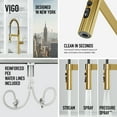 thumbnail image 6 of VIGO Edison Pro 20 in. Single Handle Pull Down Sprayer Kitchen Faucet in Matte Brushed Gold-VG02052MG, 6 of 15