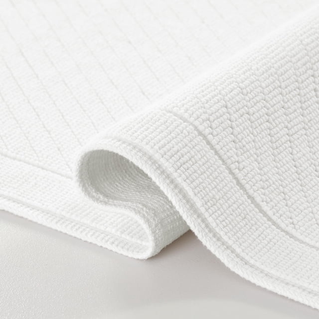 Juego de alfombras de baño Arkwright, 100% algodón, muy absorbentes, color blanco