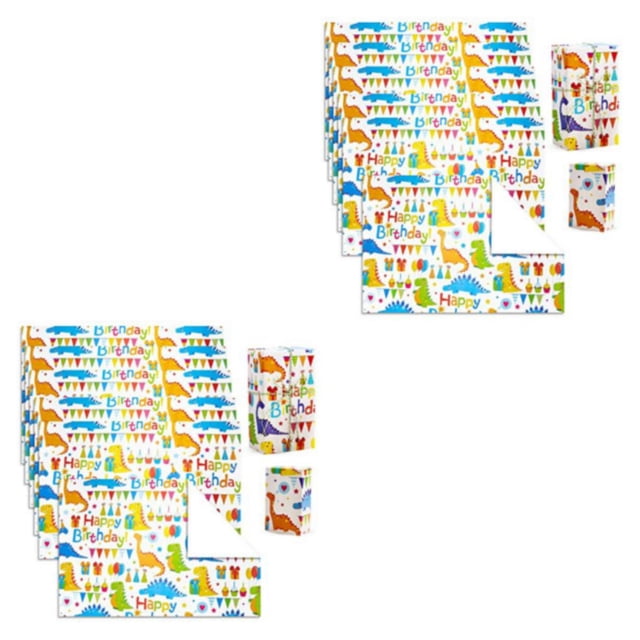 Guardoinrt 6 Pcs/ensemble Papier d'Emballage Motif Imprimé Clair Doux pour la Peau Dessin Animé Animal PZ003-6 2ensemble