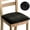 Black, variant on Shukii Velvet Dining Chair Covers Set of 2 Stretch Dining Table Chair Covers Chair Cushion Covers For Dining Room,Navy Blue