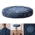 thumbnail image 3 of Stool Cover Round Stool Seat Protector Stool Seat Cushion Gray Blue, 3 of 8