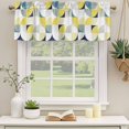 thumbnail image 3 of Yellow Geometric Valances for Windows, Middle Century Modern Abstract Art Light Filtering Kitchen Curtains, Rod Pocket Window Valance Curtains for Living Room Bedroom, 42" W x 18" L, 2 Panels, 3 of 9