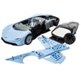 thumbnail image 4 of Skill 1 Model Kit McLaren Speedtail Light Blue with Black Top Snap Together Painted Plastic Model Car Kit by Airfix Quickbuild, 4 of 4