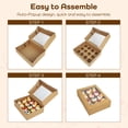thumbnail image 3 of Cajas para cupcakes Tcoivs con capacidad para 12 cupcakes estándar, 15 unidades, color marrón, 3 of 6