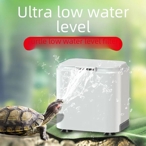 Filtro de bajo nivel de agua para tanque Sen Tortoise, silenciador de tanque de tortuga pequeña, filtro de cascada de agua poco profunda tres en uno