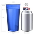 Cafe 20oz Acrylic Shatterproof Drinking Glasses, Tall Outdoor Cups, Set ...