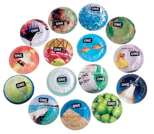 ONE Flavors & Colors Sampler + Brass Lunamax Pocket Case, Premium Lubricated Latex Condoms-12 Count