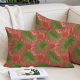 thumbnail image 2 of Tropical Palm Tree Throw Pillow Cover 12 x 20 Inch Decorative Pillow Cover Pink Green Leaves Summer Coastal Lumbar Pillowcase Seasonal Rectangle Cushion Case for Couch Sofa Bed Living Room, 2 of 9