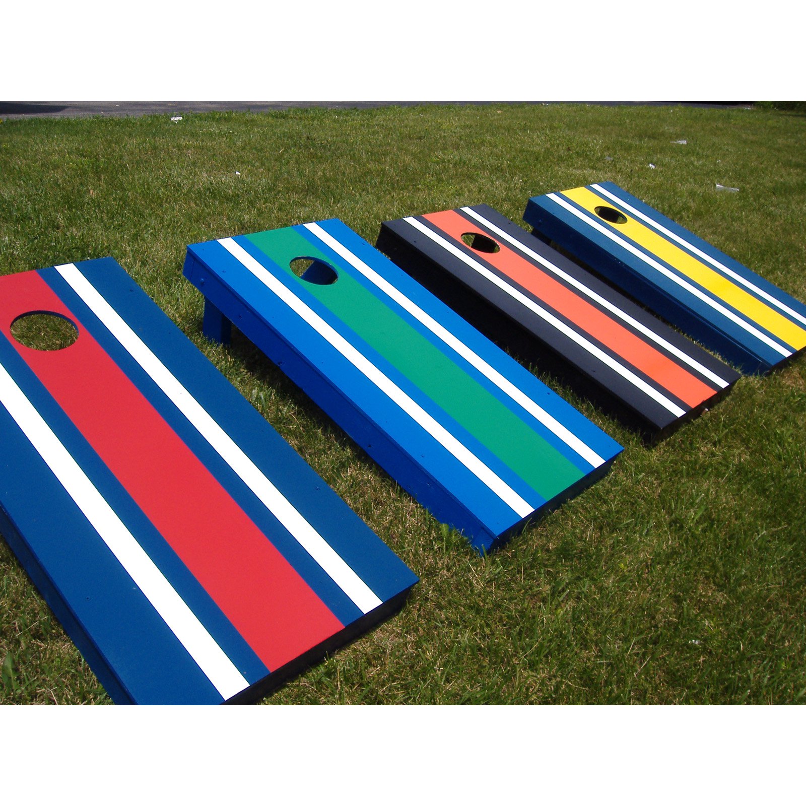 Striped Tournament Cornhole Set