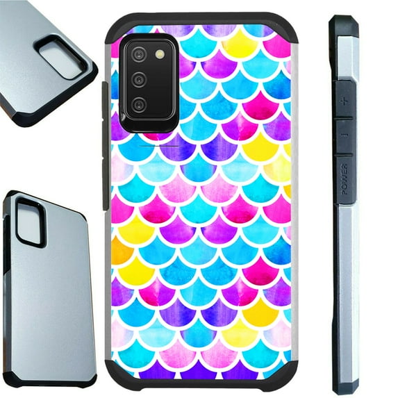 Compatible with Samsung Galaxy A02s Hybrid Fusion Guard Phone Case Cover (Mermaid Colorful)