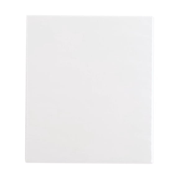 0.5" Clear View 3 Ring Binder, White Hard Cover Binder, Half‑Inch Round Rings, 120‑Sheet Capacity with 4 Interior Pockets for School & Office Organization