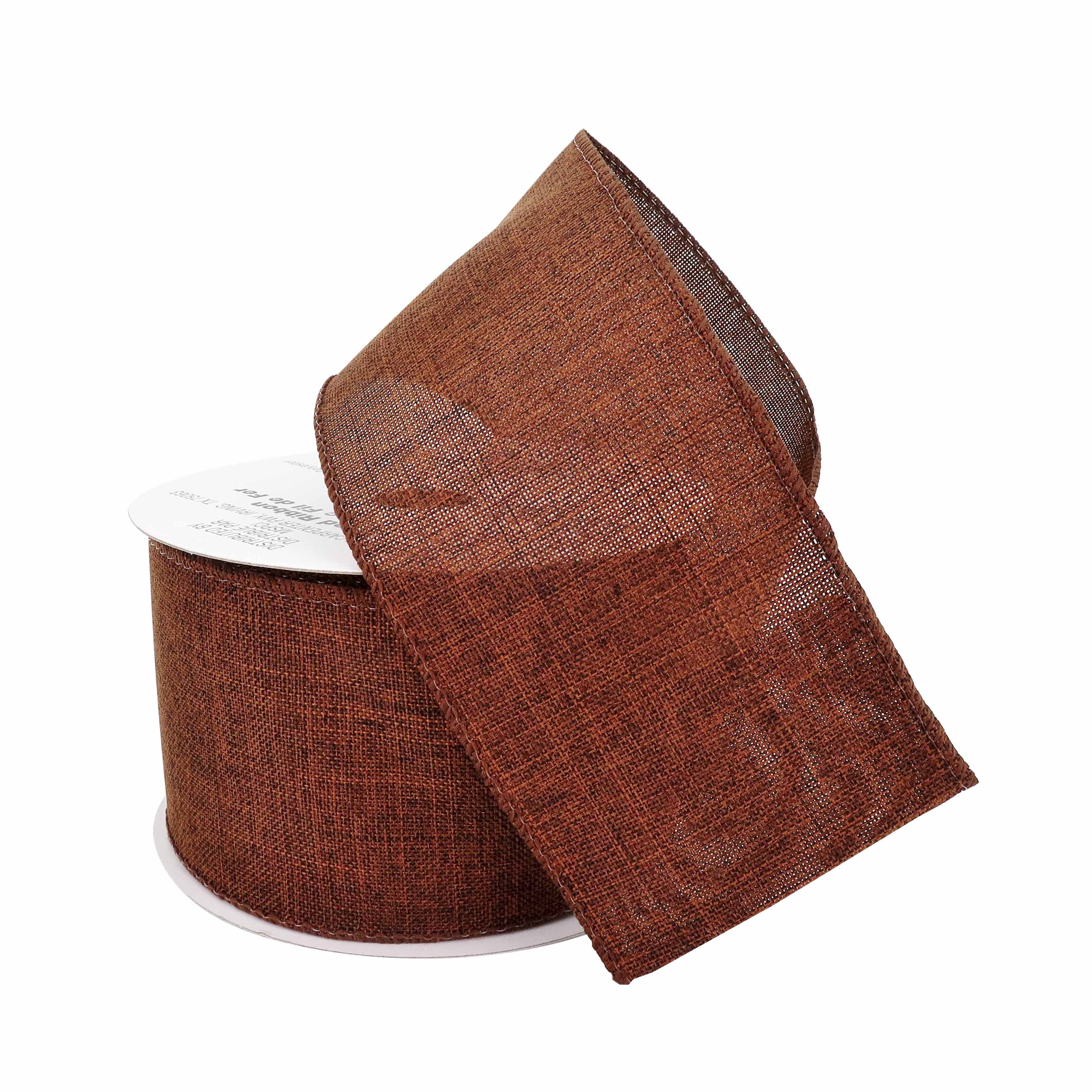 12 Pack: 2.5" x 25ft. Faux Linen Wired Ribbon by Celebrate It Decor