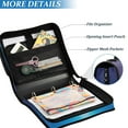 thumbnail image 4 of ALAZA Zipper Binder Blue Print Gradient 3 Ring Trapper Keeper File Folder Organizer Bag, 4 of 8