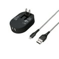 onn. DualPort Wall Charging Kit with 3FT Lightning to USB Cable, Black,Apple MFi Certified both