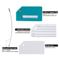 thumbnail image 2 of Etiqueta de equipaje Ovener de silicona con nombre, tarjeta de identificación, color verde turquesa, 2 of 6