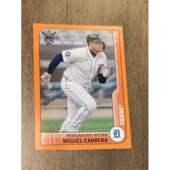 Miguel Cabrera MLB 2021 Topps Big League Card Orange