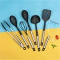 thumbnail image 2 of Nylon and Stainless Steel Kitchen Utensils Set 8-piece Cookware Gift Spatula Non-stick Kitchen Utensils Tool (8-piece set), 2 of 7