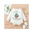 thumbnail image 3 of Cenuakty Baby Girls Boys Autumn Romper Long Sleeve O Neck Christmas Tree Print Casual Playsuit, 3 of 9