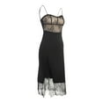 thumbnail image 6 of Gzhioc Women's Summer Slip Dress, Lace Patchwork Sheer Spaghetti Strap Slit Hem Bodycon Mid-Length Dress for Party Club,S/M/L, 6 of 9