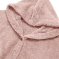 thumbnail image 4 of dazeni Teen Girls Fuzzy Fleece Hoddies Winter Warm Oversized Button Sweatshirts Cozy Plush Sherpa Blanket Hoodies for Kids, 4 of 5