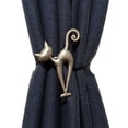 thumbnail image 3 of alzapaños magnéticos para cortina, hermosa hebilla de cortina, diseño de gato, clip de cortina, accesorios para el hogar, sala de estar, dormitorio, oficina (pátina azul), 3 of 5