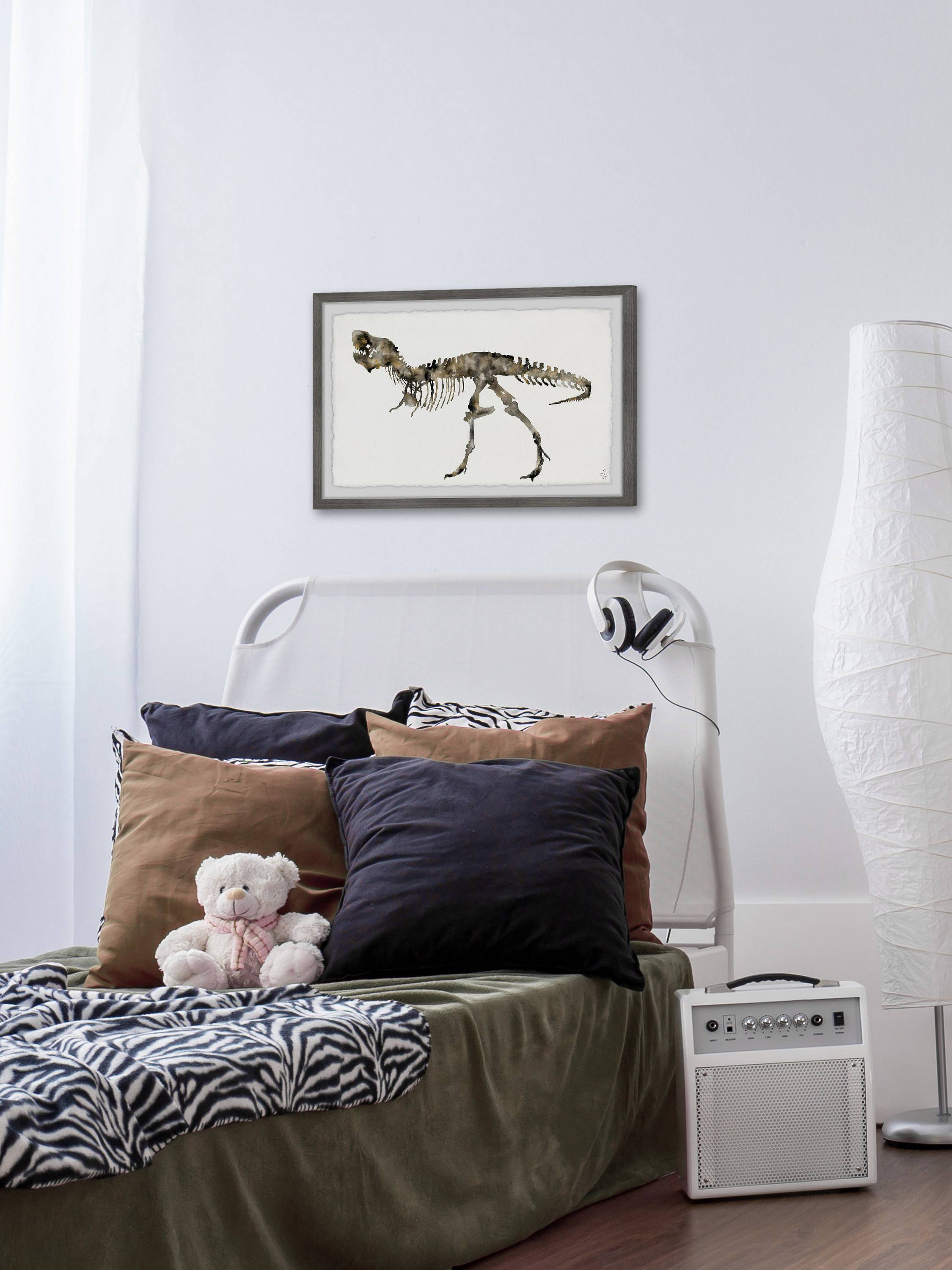 Marmont Hill T-Re x Fossil Framed Wall Art, 12.00" x 1.50"