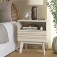 thumbnail image 2 of SAFAVIEH Esma Modern 1 Drawer Nightstand with Shelf,Bleached White, 2 of 13