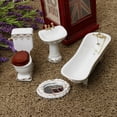 thumbnail image 2 of Juego De Inodoro Miniatura Sunnimix 4pcs Baño de casa de muñecas, 2 of 8