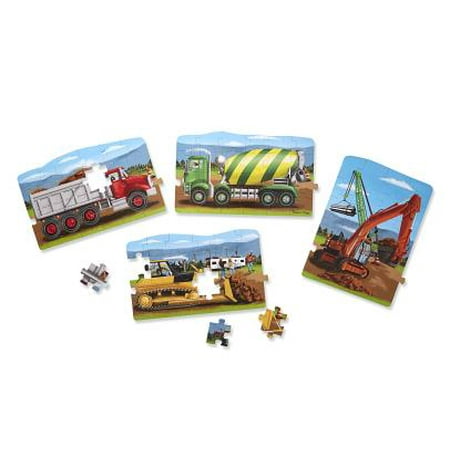 Doug Flutie Signed Football Melissa & Doug Construction 4-in-1 Jumbo Linking Jigsaw Floor Puzzle (96 pcs, 5 feet long) ()