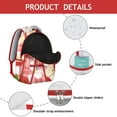 thumbnail image 4 of Cute Cartoon Apple Print Waterproof School Backpack - Ergonomic Student Bookbag with Padded Straps, Lightweight Durable Daypack for Teens, College Students & Commuters, Red Green Classic Fruit Design, 4 of 6