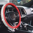 thumbnail image 2 of Bling Steering Wheel Cover for Women Fit 15 Inches Leather Diamond Car Wheel Cover Universal Bling Bling Crystal Rhinestones for Women and Girls Car Accessories (Red), 2 of 8