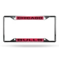 thumbnail image 4 of Chicago Basketball Bull's (Set of 2) All Corner EZ View Chrome Metal Laser Cut License Plate Frames, 4 of 6